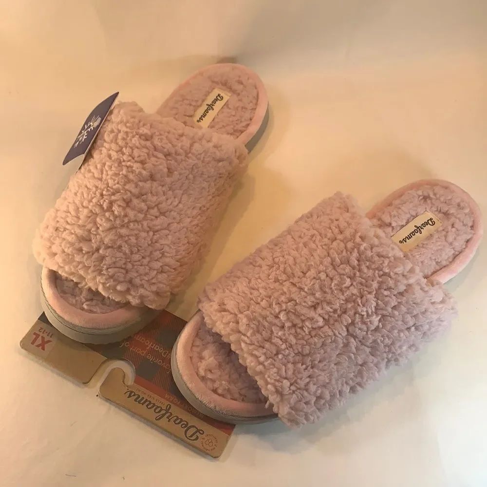 Dear Foams Memory Foam Slippers Pink Women’s XL Indoor/Outdoor Machine Washable